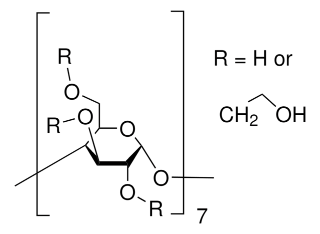 (2-Hydroxyethyl)-&#946;-cyclodextrin extent of labeling: ~0.7&#160;mol per mol cellulose