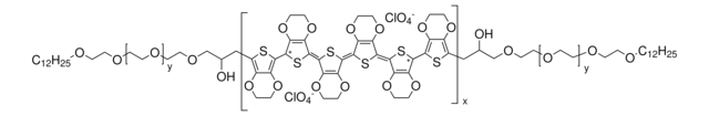 Poly(3,4-ethylenedioxythiophene), bis-poly(ethyleneglycol), lauryl terminated 0.8&#160;wt. % (dispersion in propylene carbonate), contains perchlorate as dopant