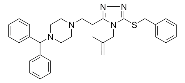 1-BENZHYDRYL-4-{2-[5-(BENZYLSULFANYL)-4-(2-METHYL-2-PROPENYL)-4H-1,2,4-TRIAZOL-3-YL]ETHYL}PIPERAZINE AldrichCPR