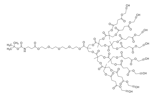 Polyester bis-MPA dendron no. Surface Groups 8, 8 acetylene, 1 NHBoc (core), generation 3