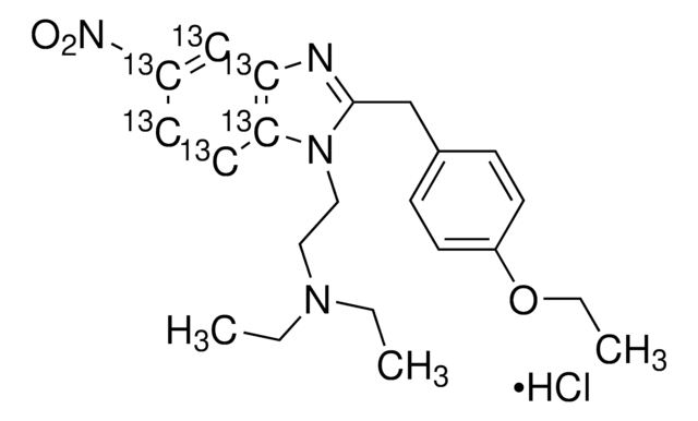 Etonitazene-13C6 hydrochloride solution 100&#160;&#956;g/mL in methanol (as free base), certified reference material, ampule of 1&#160;mL, Cerilliant&#174;