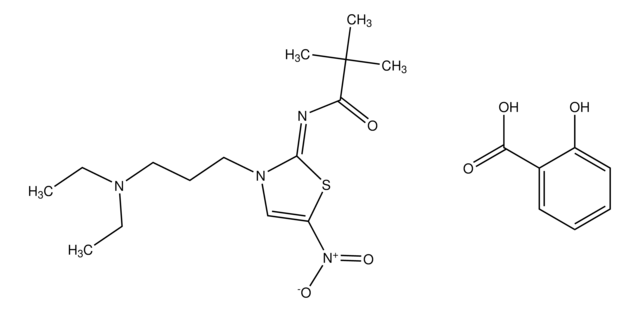 2-hydroxybenzoic acid compound with N-((2Z)-3-[3-(diethylamino)propyl]-5-nitro-1,3-thiazol-2(3H)-ylidene)-2,2-dimethylpropanamide AldrichCPR