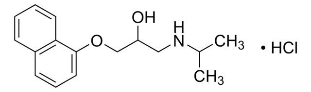 Propranolol hydrochloride solution 1.0&#160;mg/mL in methanol (as free base), ampule of 1&#160;mL, certified reference material, Cerilliant&#174;